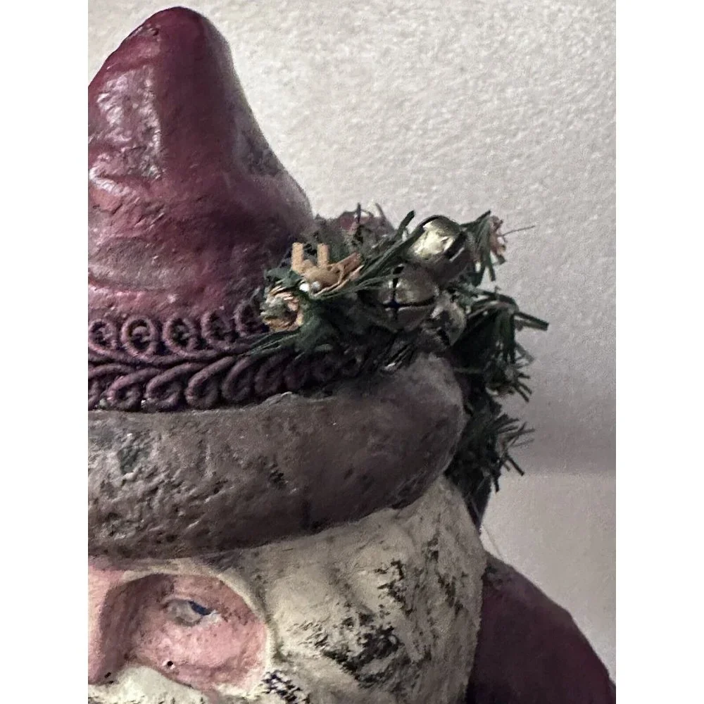 Santa‎ Figurine by Deborah Graham 11.5 inch tall Santa, Sleigh, Tree and Teddy